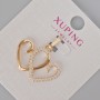 Pendant Xuping 'Heart' with white crystals, diameter 24×24 mm, 18K gold plating