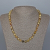 Yellow Agate Necklace with Smooth Beads, 8 mm Diameter, 48 cm Length