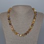 Yellow Agate Necklace with Smooth Beads, 10 mm Diameter, 48 cm Length