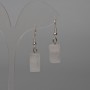 Rock Crystal Earrings, Faceted Cylinder, Diameter 10x16mm (+/-), Length 37mm (+/-)