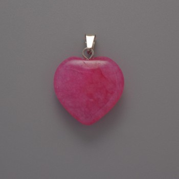 Heart Pendant with Tourmaline, diameter 20×20×6 mm, length 28 mm