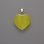 Heart Pendant Cat's Eye Yellow, diameter 20×20×5 mm, length 26 mm