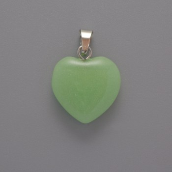 Pendant 'Heart' Jade, diameter 16×16×5 mm, length 23 mm