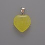 Citrine Heart Pendant, diameter 15x15x6 mm, length approx. 23 mm
