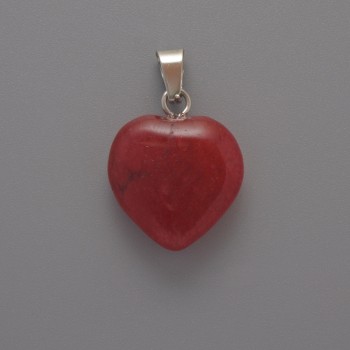 Heart Pendant with Tourmaline, diameter 15×15×6 mm, length 23 mm