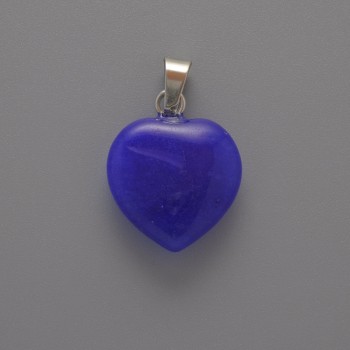 Apatite Heart Pendant, diameter 15×15×6 mm, length 23 mm