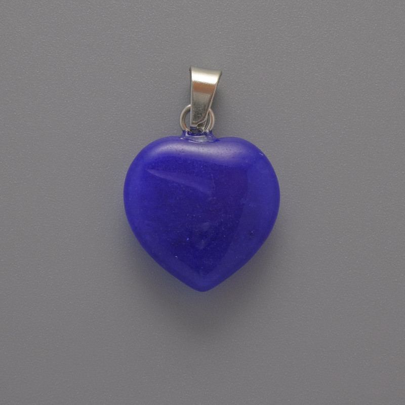 Apatite Heart Pendant, diameter 15×15×6 mm, length 23 mm