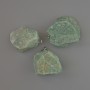Amazonite Pendant, natural unpolished stone, diameter 26x20 to 35x29 mm, assorted