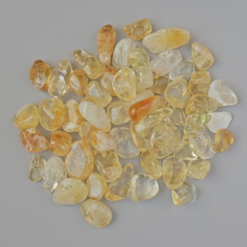 Souvenir natural Citrine faceted chip, diameter 18x11 mm (+-) packaging 100 g