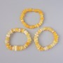 Bracelet of Yellow Agate, Natural Stone, Faceted, from 14x7 mm to 8x6 mm; length 18 cm (stretch); assorted sizes