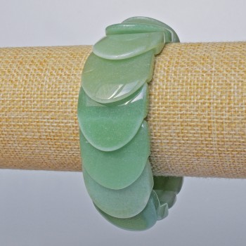 Nephrite bracelet with natural scale pattern, diameter 26 mm +/-, length 18 cm +/- (stretch)