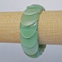 Nephrite bracelet with natural scale pattern, diameter 26 mm +/-, length 18 cm +/- (stretch)