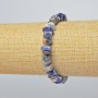 Sodalite bracelet with natural stone chips, diameter 7×4 mm, length 18 cm (stretch)