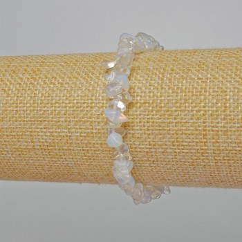 Moonstone chip bracelet, diameter 7x4 mm, length 18 cm +/- (stretch)