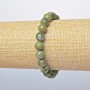 Jadeite Bracelet (pressed) smooth beads, 8.5 mm diameter ±, length 18 cm ± (stretch)