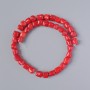 Natural Coral Beads, Faceted, 9–10 mm, 40 cm on thread
