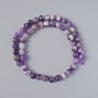 Amethyst beads natural stone smooth round bead, diameter 8 mm +/-, length 39 cm +/- on thread