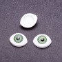 Live Eyes fittings, pair, green pupil color, 10 mm diameter, 19x14 mm face, 20 pairs