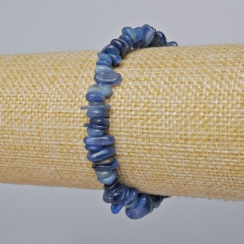 Kianite Bracelet, natural stone chips, diameter 7x3 mm ±, length 18 cm ± (stretch)