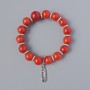 Bracelet Red Jasper (pressed), diameter 12mm, length 18cm (stretch) with metal inserts