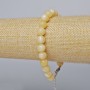 Citrine Bracelet (pressed) smooth bead, diameter 8.5 mm + -, length 19-24 cm + - (silver clasp)