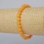 Citrine Bracelet with Smooth Beads, 6.5 mm Diameter, 18 cm Length (stretch)