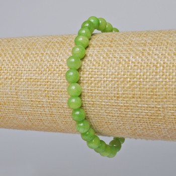 Bracelet 'Onyx' (artificial acrylic) Smooth beads, 6.5 mm diameter, 18 cm length, stretch