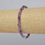 Bracelet of natural amethyst, faceted cube beads, diameter 4-5 mm, length 18 cm (stretch)