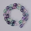 Oval Fluorite beads, natural stone, oval, diameter 10×14 mm, length 39 cm on thread