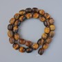 Tiger's Eye natural stone rectangular beads, 10x12 mm, 40 cm length on thread