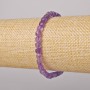 Amethyst Bracelet with Natural Amethyst Faceted Cube, diameter 5.5 mm, length 18 cm (stretch)