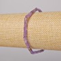 Bracelet Amethyst natural stone, faceted, bead size 4x4 mm ±, length 18 cm ± (stretch)