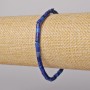 Lapis Lazuli Bracelet, natural stone, faceted 4×4 mm, length 18 cm, stretch
