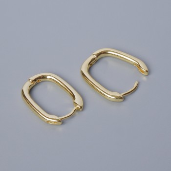 Gold-tone Congo ear wires for earrings, 18×14×2 mm, pair