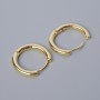 Congo Ear Wires for Earrings, Gold-Colored Metal, 18x19 mm, 5x3 mm, pair