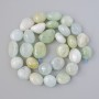 Morganite Beads, Natural Stone, Faceted Rondelle, 12x14 mm, 39 cm long on thread