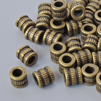 Bead Inserts, 5 mm diameter, 2.7 mm hole diameter, pack of 32, bronze metal color