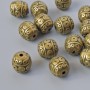Bronze bead insert, 7.5×7 mm, hole diameter 1.2 mm, pack of 14