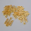Pendant hardware 'Coat of Arms', diameter 25×15 mm, hole diameter 2.1 mm, pack of 7 pcs ±, gold-tone metal color