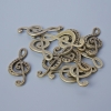 Pendant hardware 'Treble Clef', size 33×14 mm, 5 mm, hole size 5.5×2 mm, packaging 11 pcs ±; bronze metal color