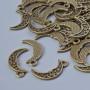 Pendant findings 'Moon', dimensions 17.5 × 9 mm, hole diameter 1.8 mm, packaging 30 pcs ±, bronze metal color