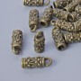 Bronze End Caps, 13x5 mm, hole diameters 2 mm and 2.7 mm, pack of 20 pcs