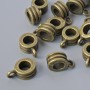 Bronze Bail Holder Hardware, 4.5x8 mm, bore diameter 1.8 mm, length 12 mm, pack 20 pcs