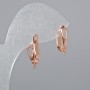 Pink gold-colored earring findings 17×12×5mm