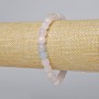 Morganite bracelet with natural stone, faceted cube beads, diameter 7.5 mm ±, length 18 cm ± (stretch)