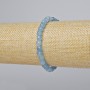 Aquamarine Bracelet, Natural Stone, Faceted Cube Bead, Diameter 5.5 mm, Length 18 cm +/- (Stretch)