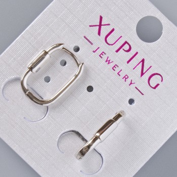 Xuping Rhodium-Plated Earrings, 16×3 mm