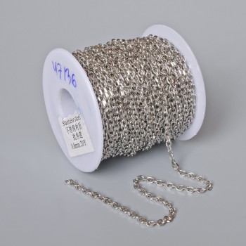 Jewelry chain on a spool, 3 mm thick, 18 m length ± stainless steel