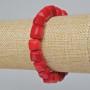 Natural Coral Bracelet, Faceted (Assorted, Medium Size), Diameter 12x13mm ±, Length 18cm ± (Stretch)