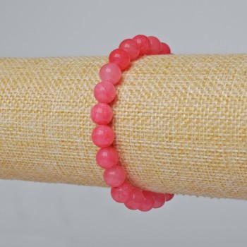 Synthetic Tourmaline Bracelet, Smooth Beads 8mm Diameter, 18 cm Length (Stretch)